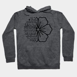 Inspirational Psalm 1:3 Verse with Flowers Hoodie